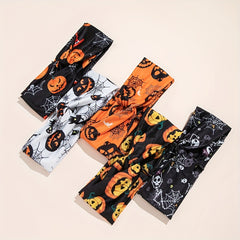 Pumpkin Ghost Pattern Headband Halloween Hairband