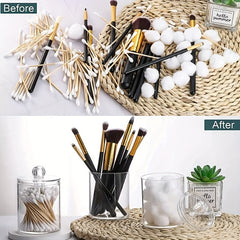 3 Pack Plastic Cotton Swab Ball Pad Holder Bathroom Organizer