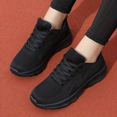 Women's Mesh Breathable Sports Shoes Lace Up Running Shoes