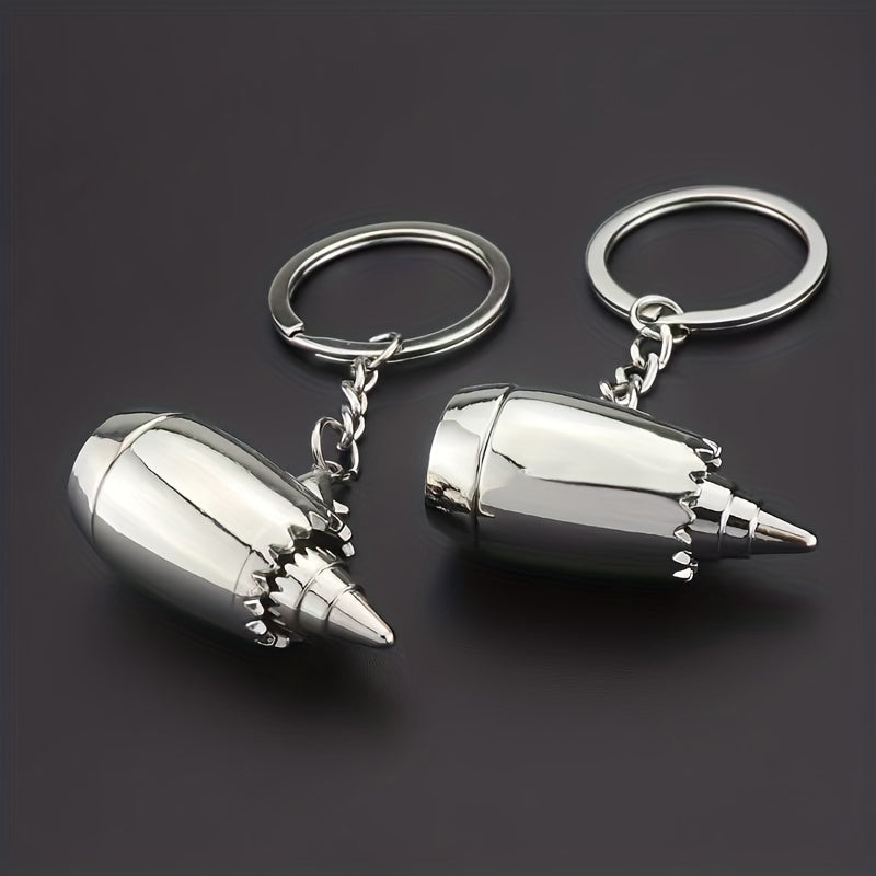 Mini Airplaine Engine Shape Keychain Lightweight Turbine Pendant Key Ring