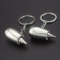 Mini Airplaine Engine Shape Keychain Lightweight Turbine Pendant Key Ring