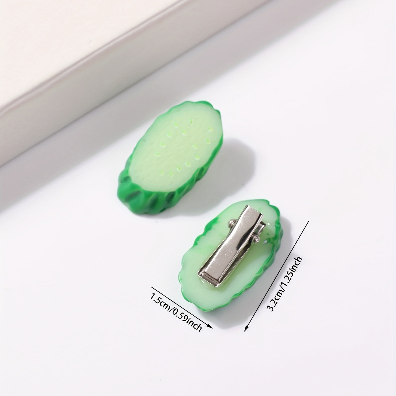 2pcs Cucumber Hair Clip Mini Duck Billed Clip