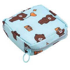 Floral Print Coin Purse Sanitary Napkin Storage Bag