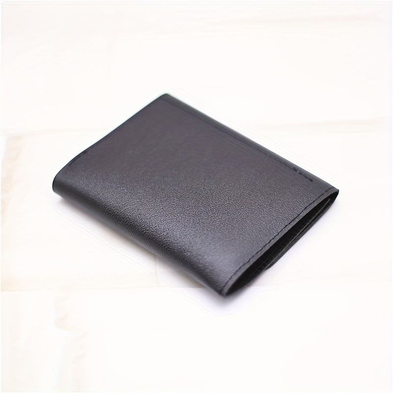Men's Card Holder Wallet Case 5 Slots PU Leather Short Purse