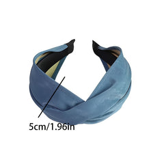 Vintage Solid Headband Wide Hair Band Women's Headdress Accessories