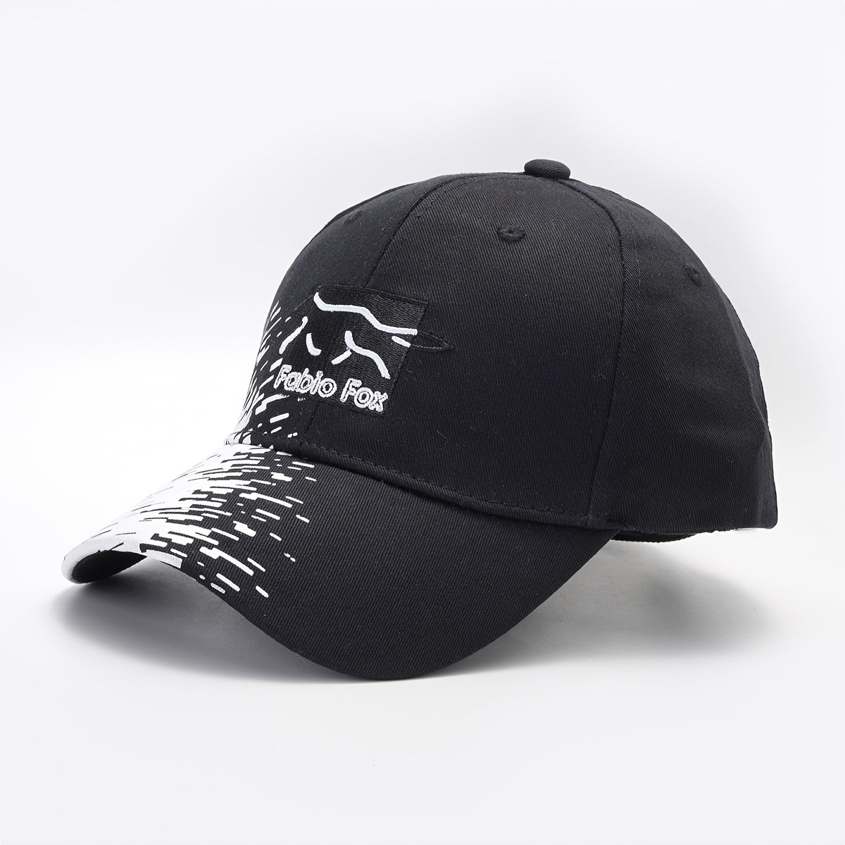 Fox Patch Baseball Cap Solid Embroidery Adjustable Cotton Sun Hat