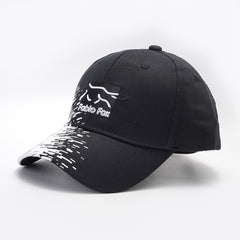 Fox Patch Baseball Cap Solid Embroidery Adjustable Cotton Sun Hat