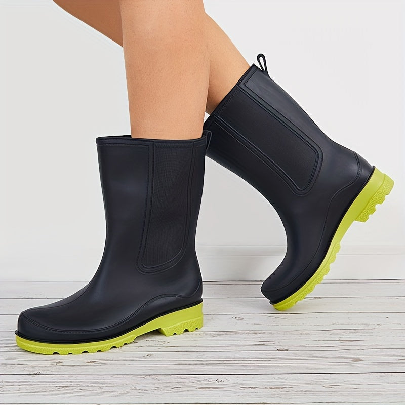Women's Mid Rain Boots Waterproof Comfortable Non Slip