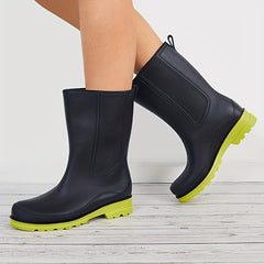 Women's Mid Rain Boots Waterproof Comfortable Non Slip