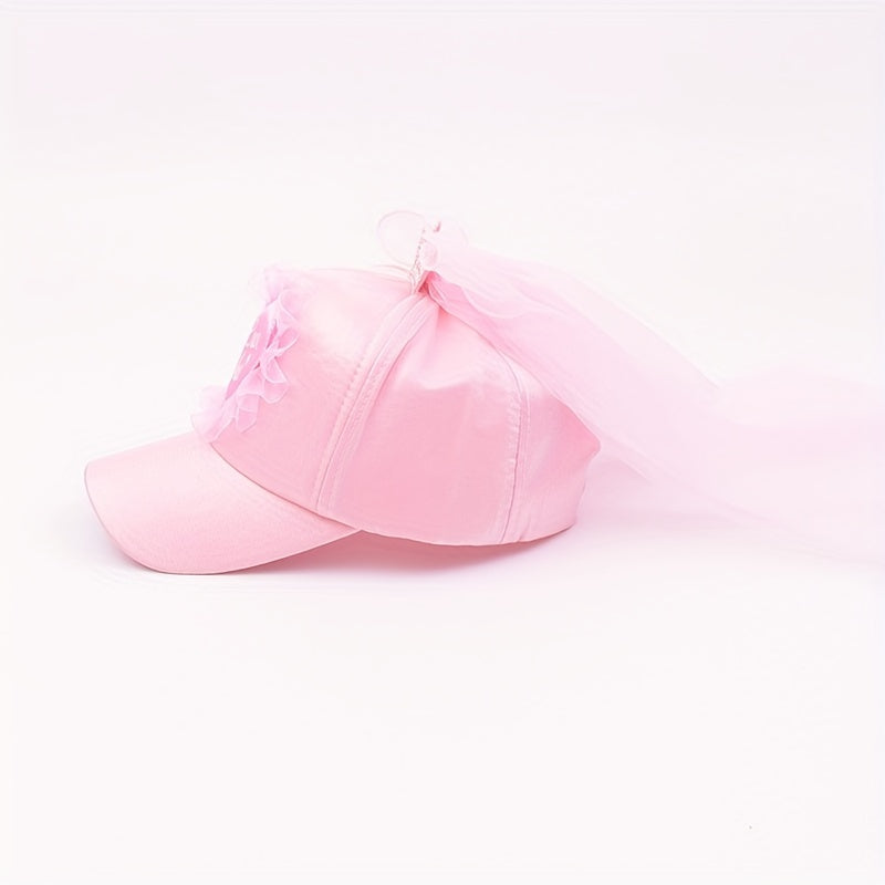 Girls Mesh Baseball Cap Princess Crown Hat