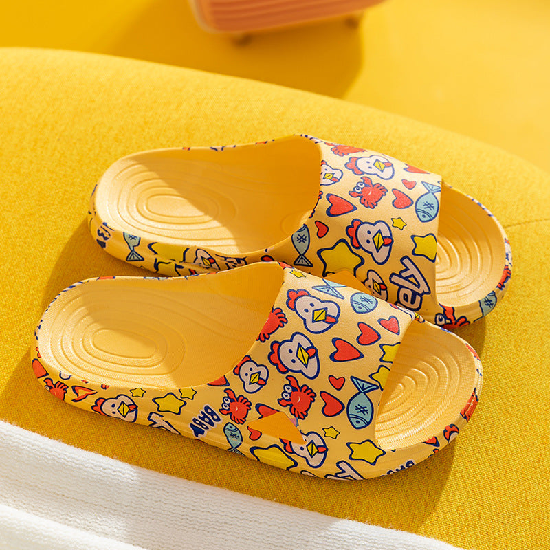 Cartoon Pattern Slippers Soft Bottom Slides
