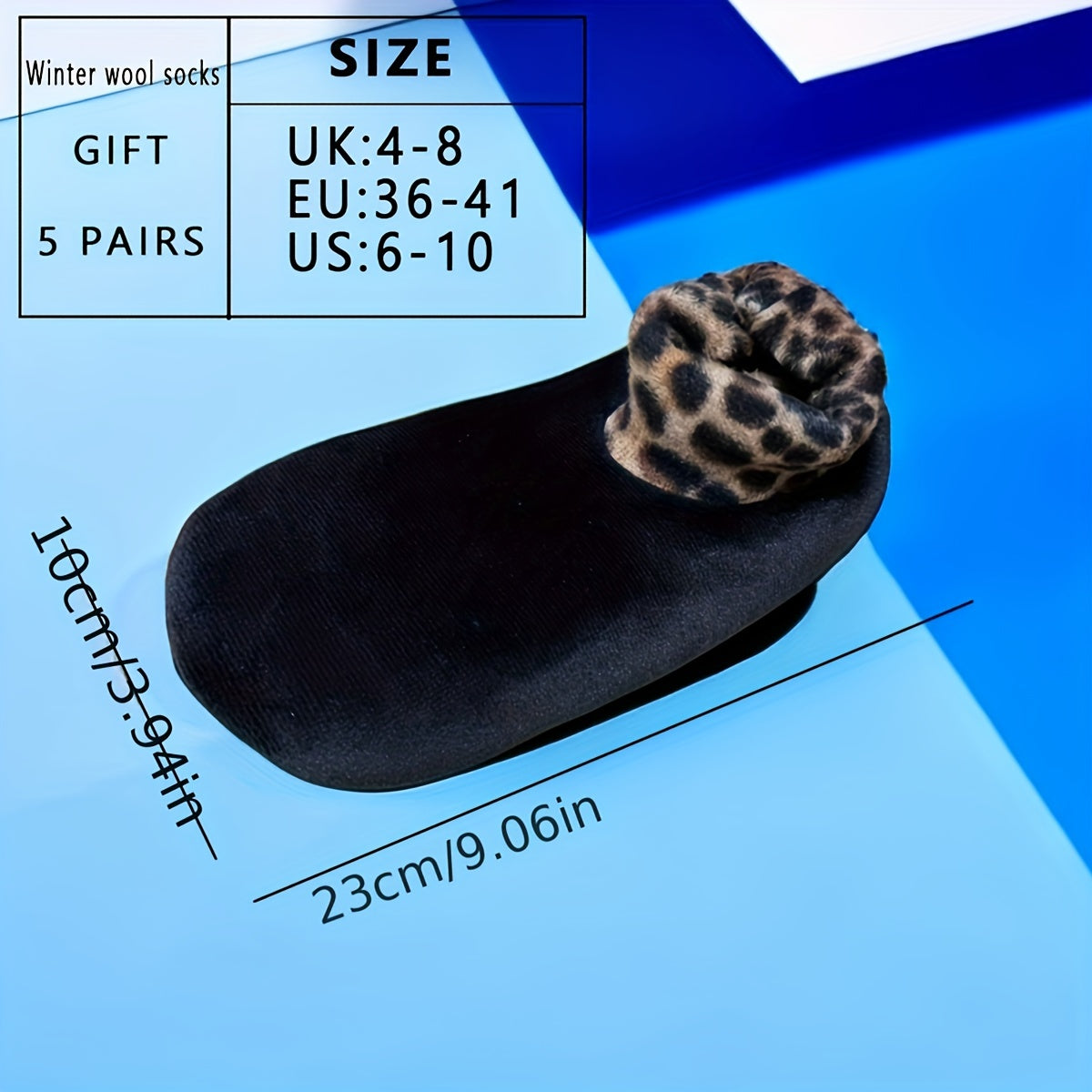 Leopard Fuzzy Socks Soft & Warm Low Cut Ankle Socks Women's Stockings