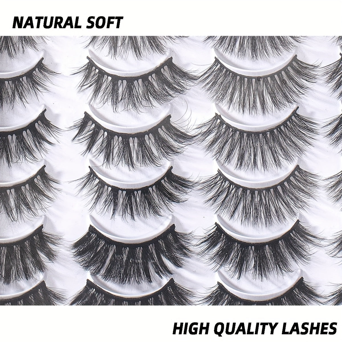 20 Pairs 3D Faux Mink Lashes Natural Fluffy Soft Wispy Reusable Eyelash Makeup