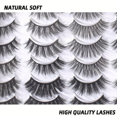 20 Pairs 3D Faux Mink Lashes Natural Fluffy Soft Wispy Reusable Eyelash Makeup
