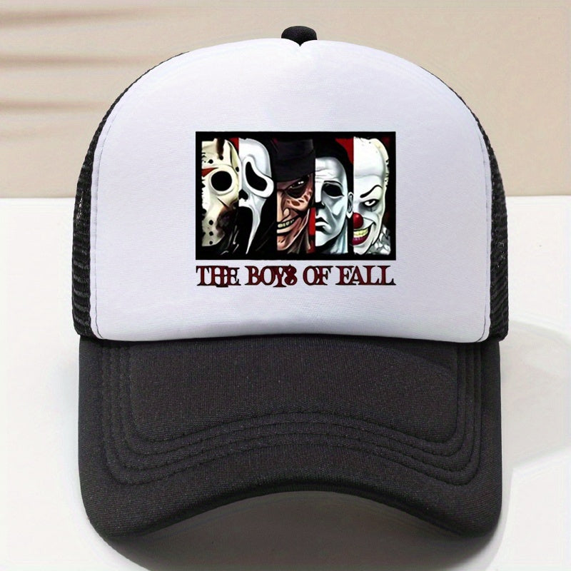 Unisex Mesh Sunshade Baseball Cap Clown Print