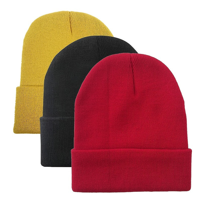 Unisex Knitted Winter Beanie Hat Lady Autumn Cap