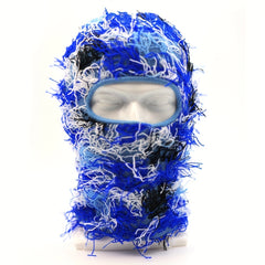 Distressed Knitted Full Face Mask Ski Shiesty Mask Camouflage Fleece Mask