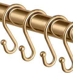 12pcs Durable Rustproof Shower Curtain Hooks for Waterproof Curtains