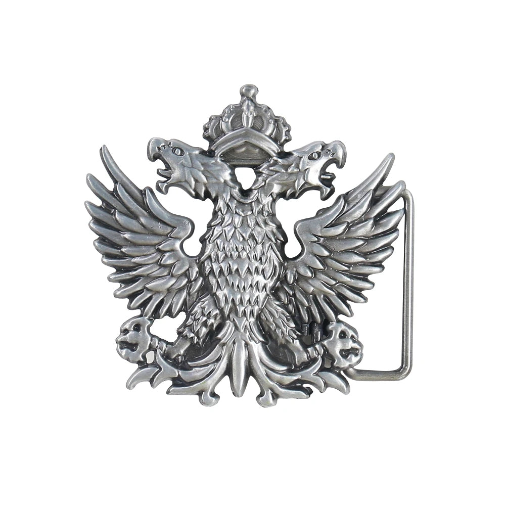 Double Headed Eagle Emblem Badge Men's Belt Buckle For Jeans