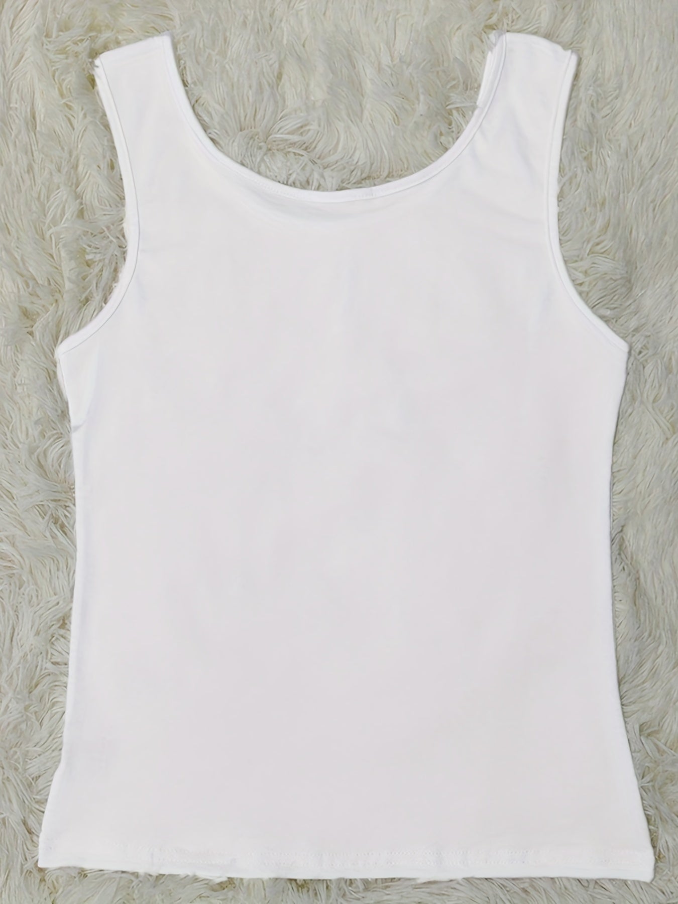 Letter Print Crew Neck Tank Top Women's Casual Summer Sleeveless