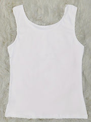 Letter Print Crew Neck Tank Top Women's Casual Summer Sleeveless