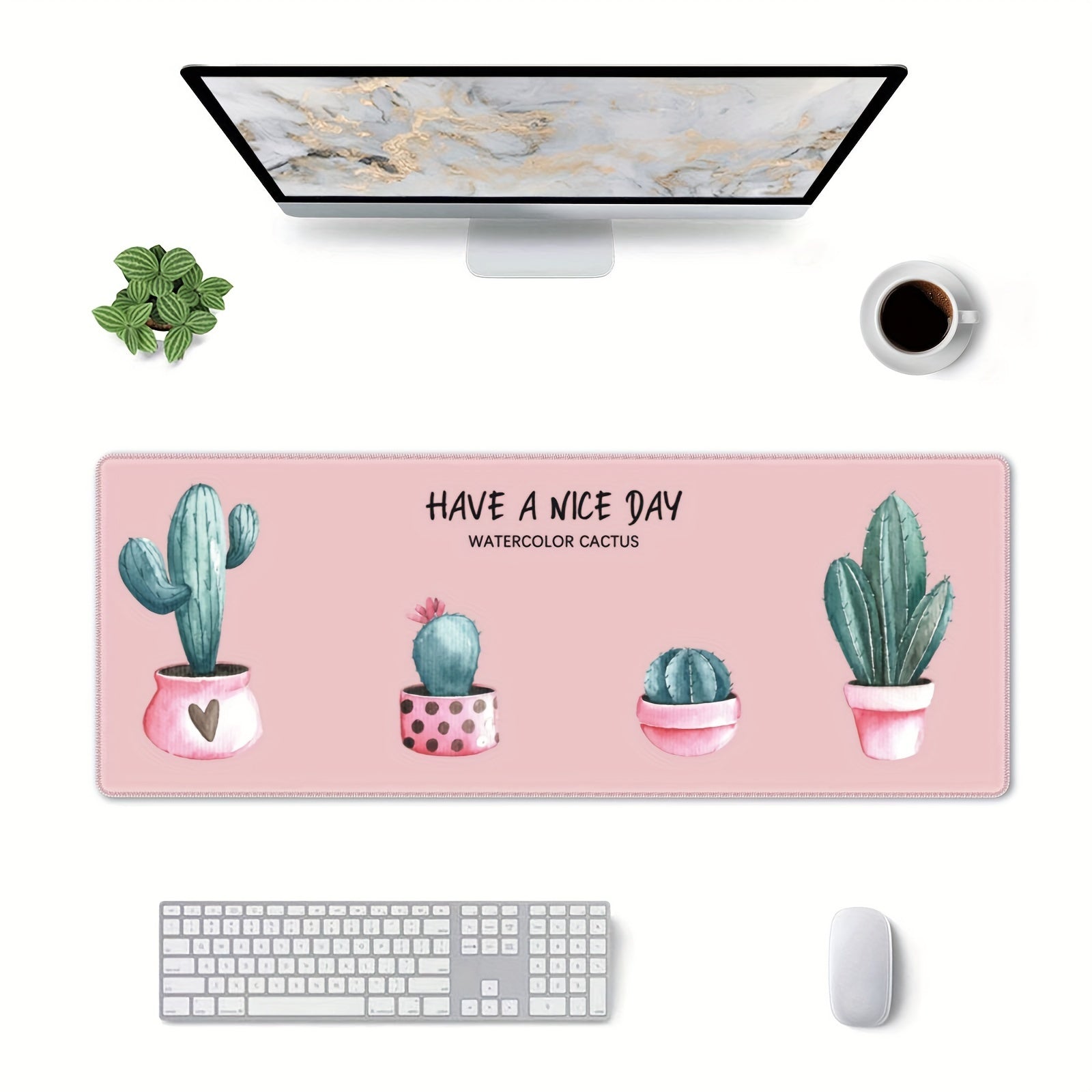 Large Micro Weave Cloth Mouse Pad with Stitched Edges