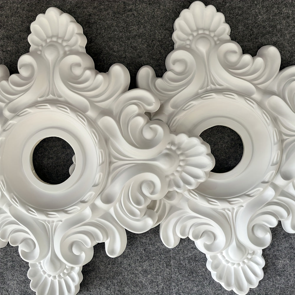 Square Lamp Panel PU Material Ceiling Decoration French Non gypsum Line