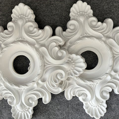 Square Lamp Panel PU Material Ceiling Decoration French Non gypsum Line
