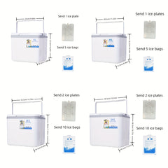 Outdoor Insulated Cooler Box, Non Electric, Ice Bucket, Car Food Dispenser