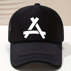 Unisex Mesh Sunshade Breathable Baseball Cap with Triangle Embroidery