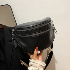 Double Zipper Fanny Pack Women's Crossbody Bag