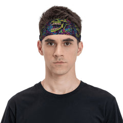 Zombie Sports Headband Sweat Wicking Stretchy Polyester
