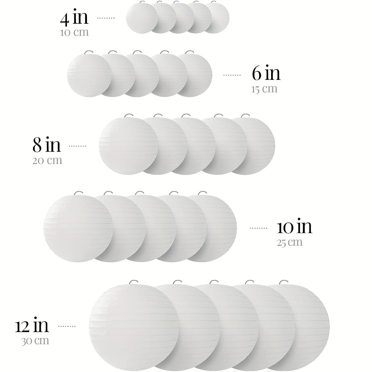 25pcs Paper Lantern Set Party Decorations Birthdays Weddings