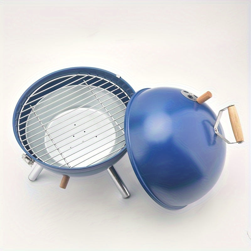 Portable Charcoal Grill BBQ Kettle-Tabletop Outdoor Barbecue Smoker