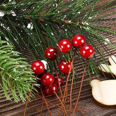 100pcs Christmas Red Foam Cherry Ball Ornaments
