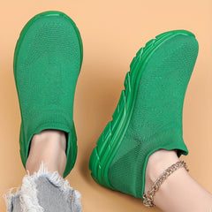 Breathable Mesh Flying Woven Casual Shoes Soft Comfortable Running Sneakers