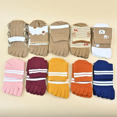 10 Pairs Cute Bear Print Socks for Women