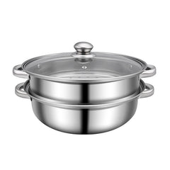 3pcs Stainless Steel Steamer Large Capacity Steaming Fish Cooking Soup