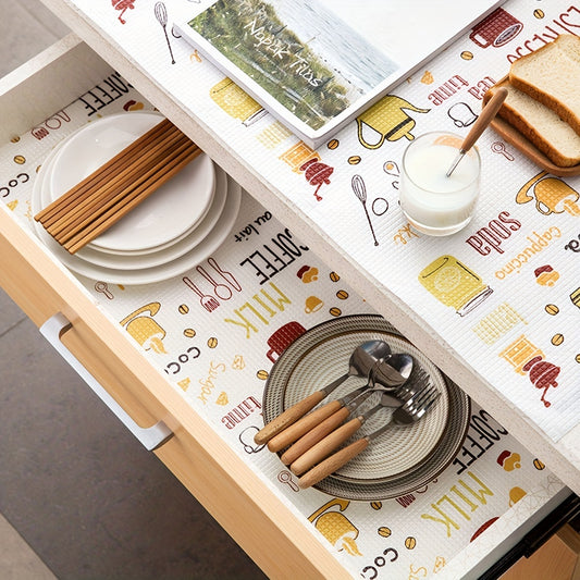 Roll Tableware Pattern Shelf Liners Waterproof Mat