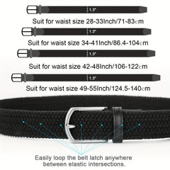 Canvas Elastic Waistband Casual Unisex Belt 3.3cm