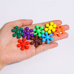 400pcs Plum Blossom Building Blocks 3D Snowflake DIY Educational Toys