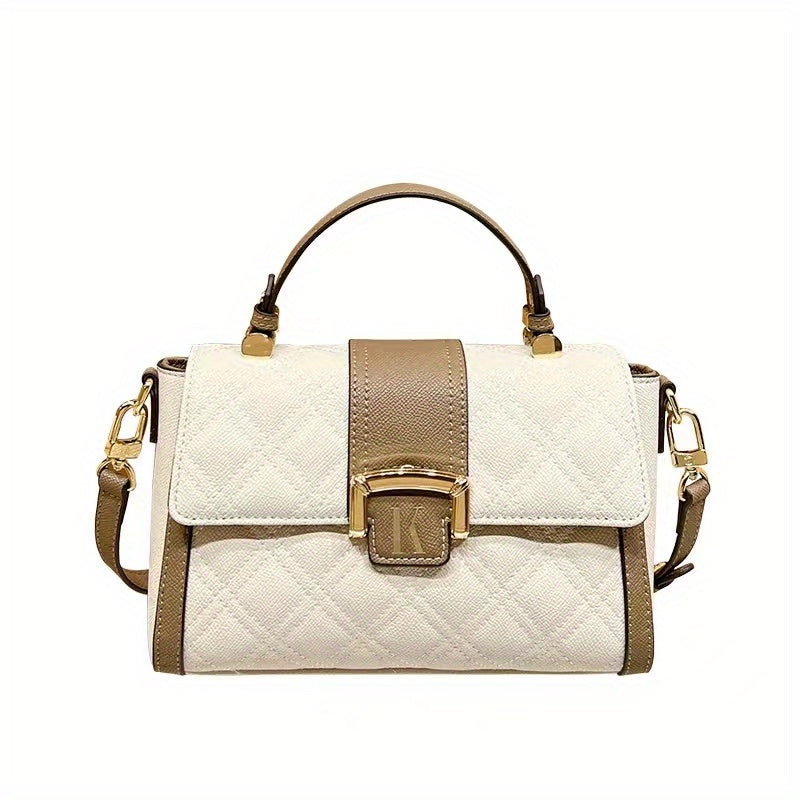 Quilted Crossbody Bag Retro Leather Shoulder Bag Classic Handbag