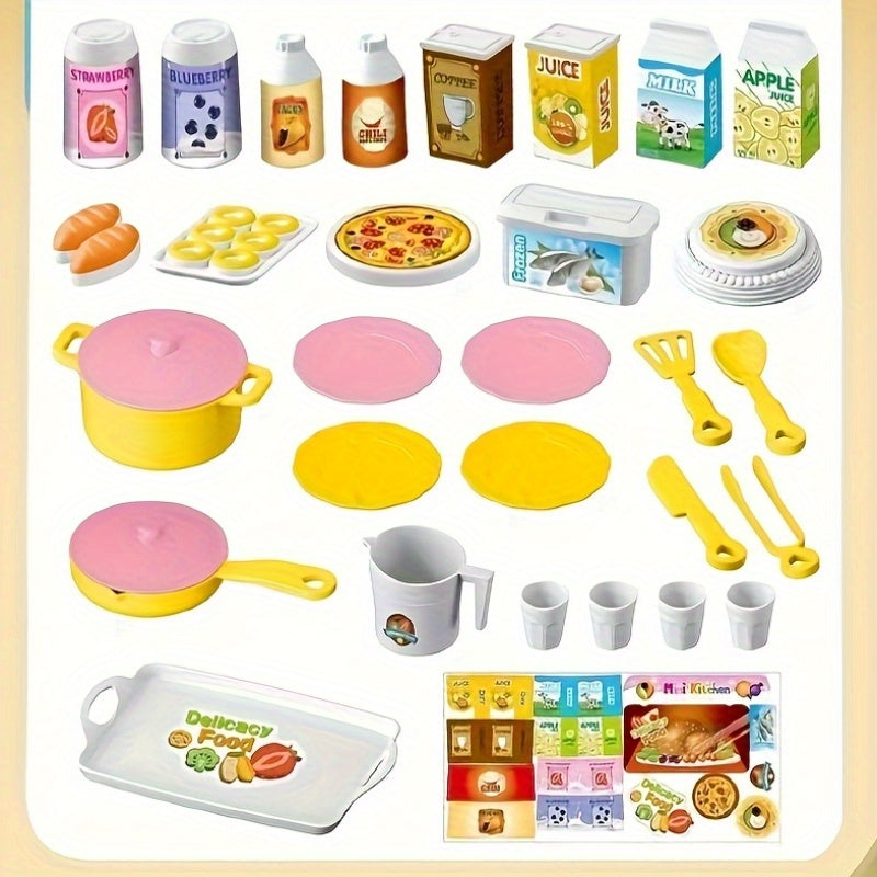 Kitchen Toy Set with Realistic Cooking Utensils Doll Accessories