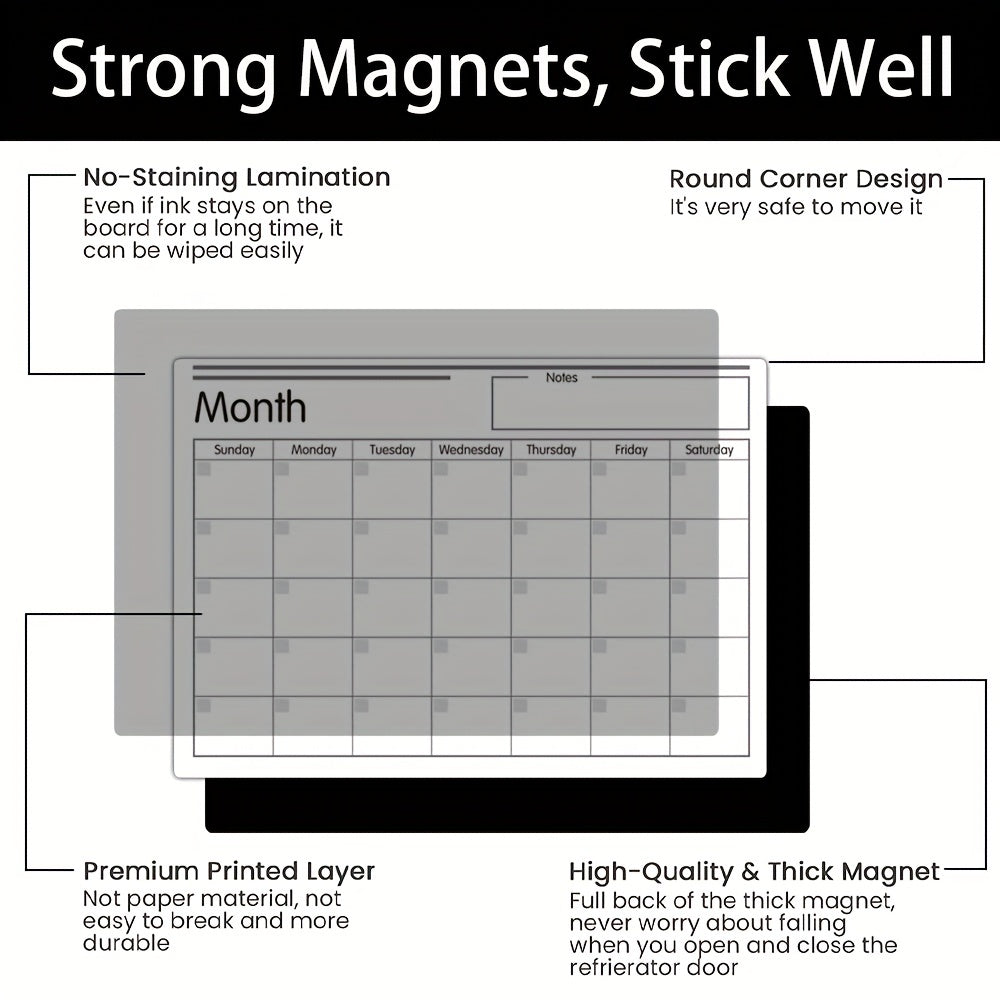 Magnetic Dry Erase Calendar For Fridge Monthly