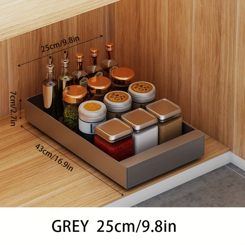 Pull Out Cabinet Organizer for Seasoning Dish and Bowl Storage