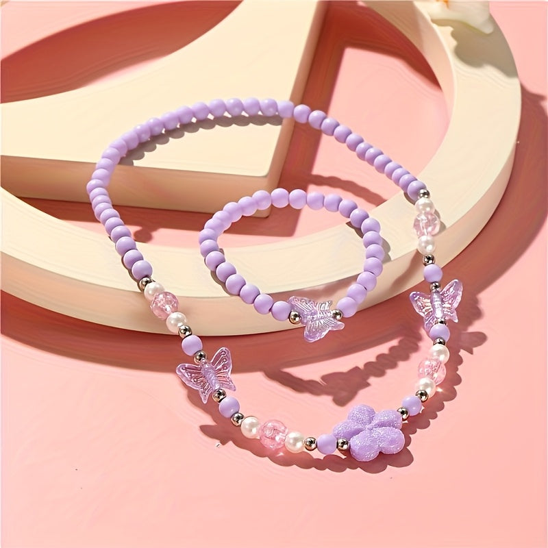 2pcs Necklace Set Decorative Ornaments Stylish Hand Jewelry