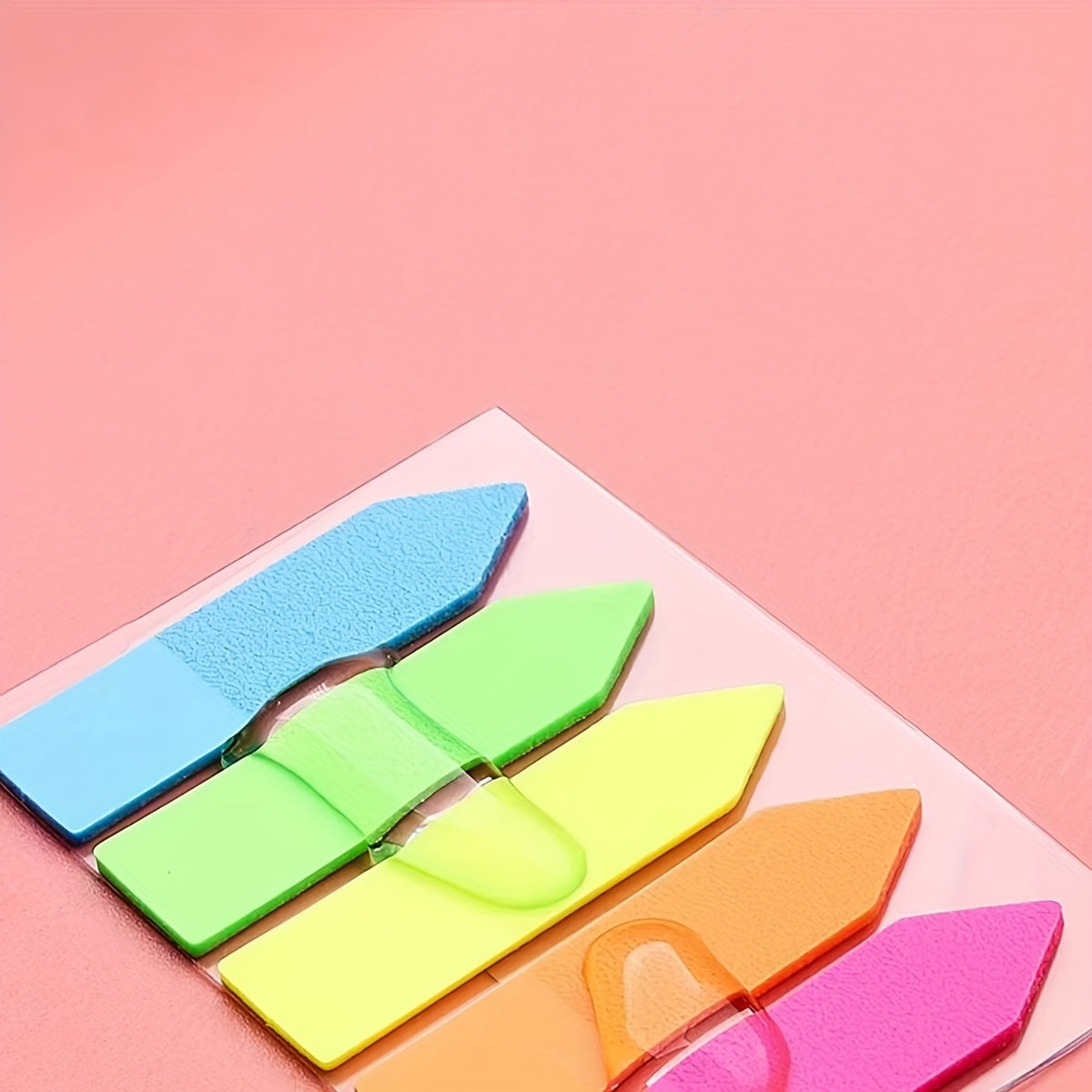 2pcs PET Fluorescent Sticky Notes Stickers N Times Student Office Bookmark