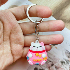 1pcs Baby Lucky Cat Door Ornament Creative Cartoon Lucky Cat Couple Bag Pendant