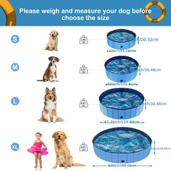 Foldable Dog Pool Collapsible Hard Plastic Swimming Pool for Pets Dogs Cats
