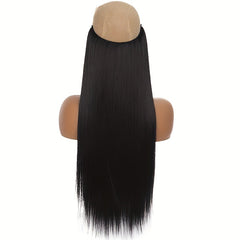 55 88 Cm No Clips Curly Hair Extension Fish Wire Natural Look Hairpiece